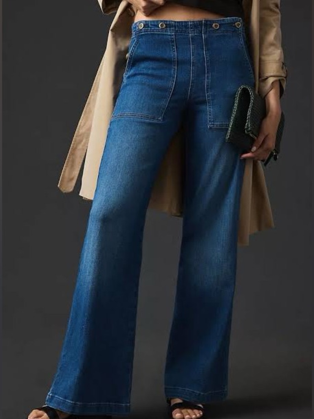Pilcro High-Rise Wide-Leg Utility Jeans Tall Women’s 27